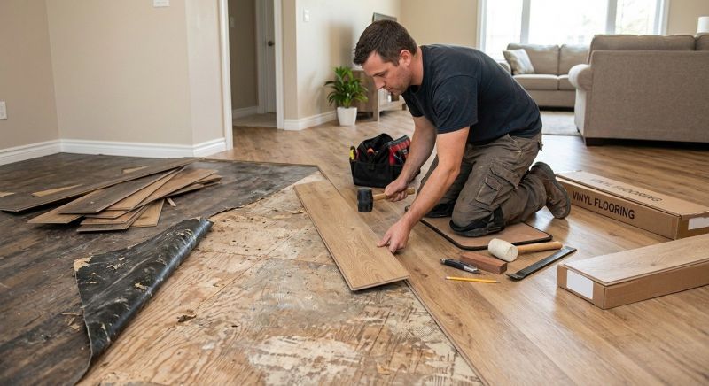 Linoleum Flooring Replacement in Frisco, TX