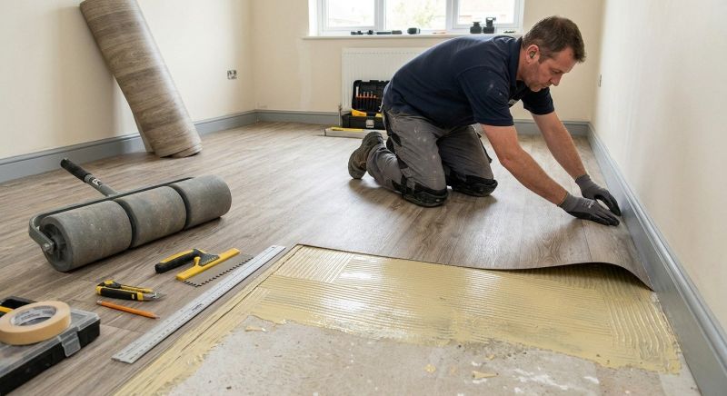 Sheet Linoleum Installation in Georgetown, TX